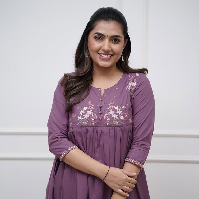kurta pant set-(Purple)