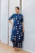 kurti Palazza set-(Blue)