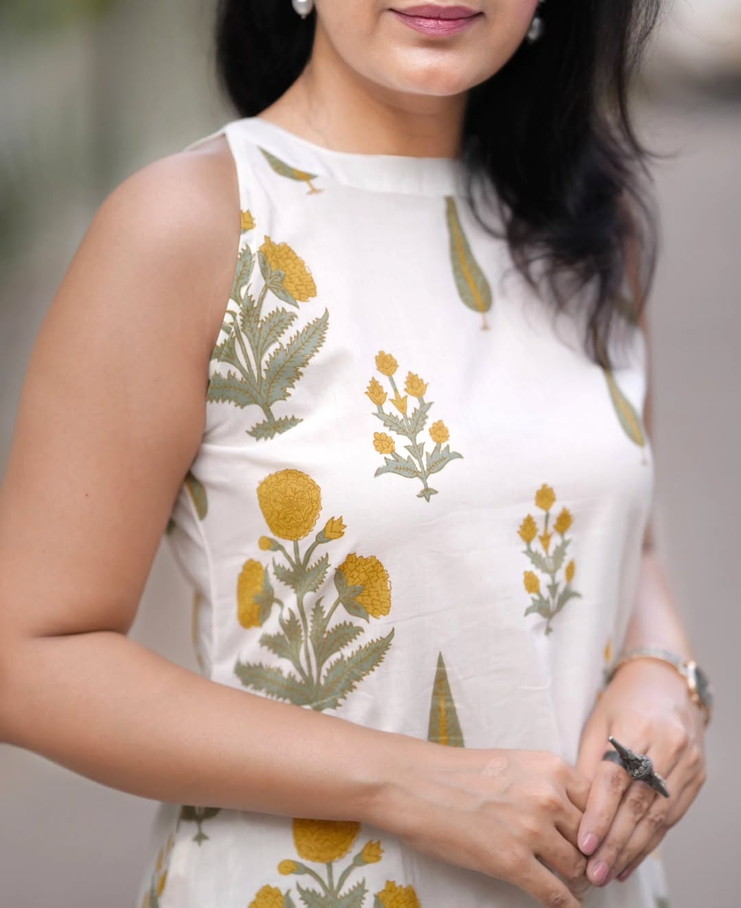 kurti Palazza set White-2