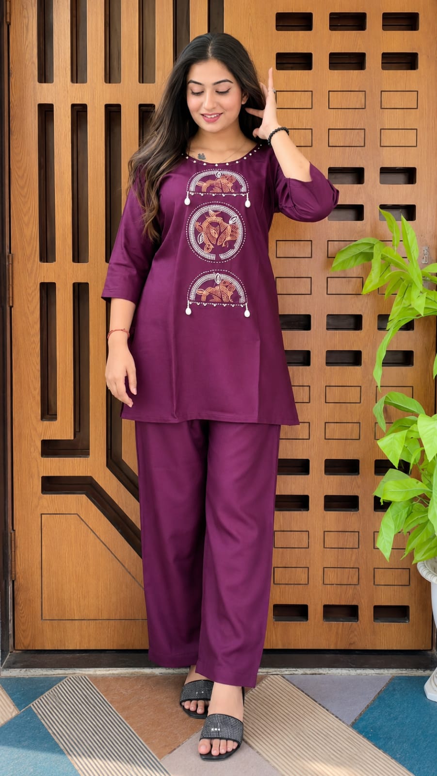 Co-ord Set-(Purple)