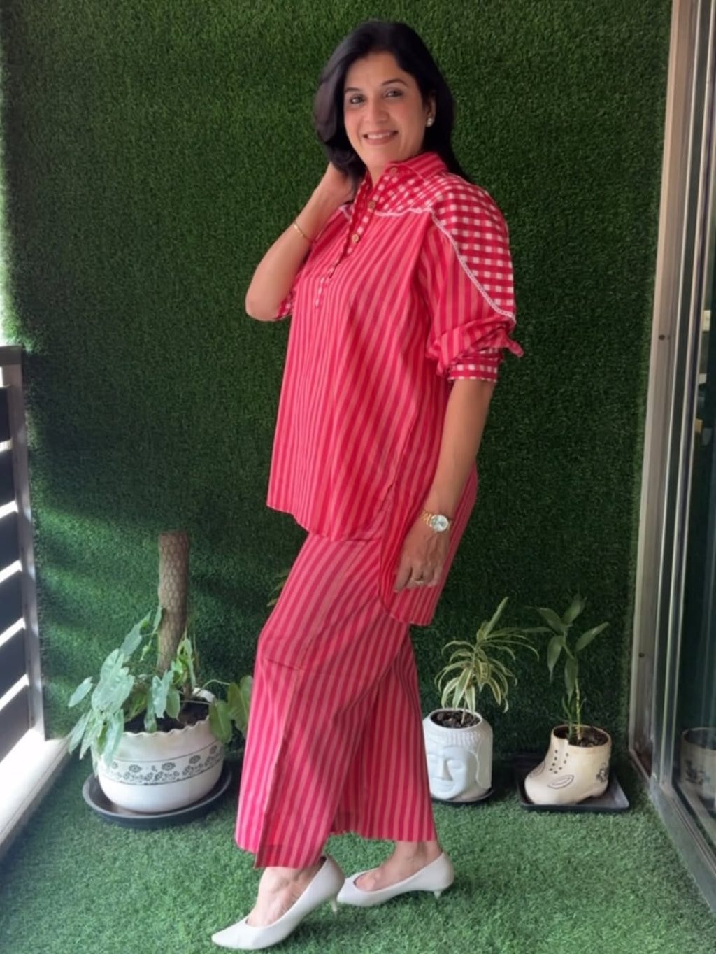 Co-ord Sets-(cherry color)