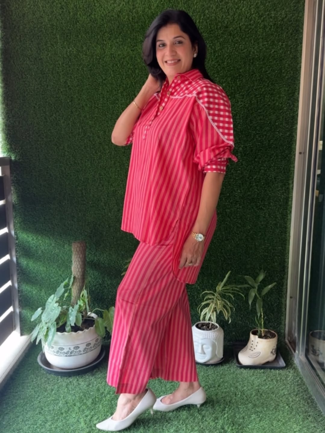 Co-ord Sets-(cherry color)