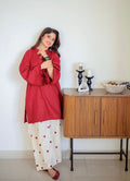kurti Plazzo-(Maroon)