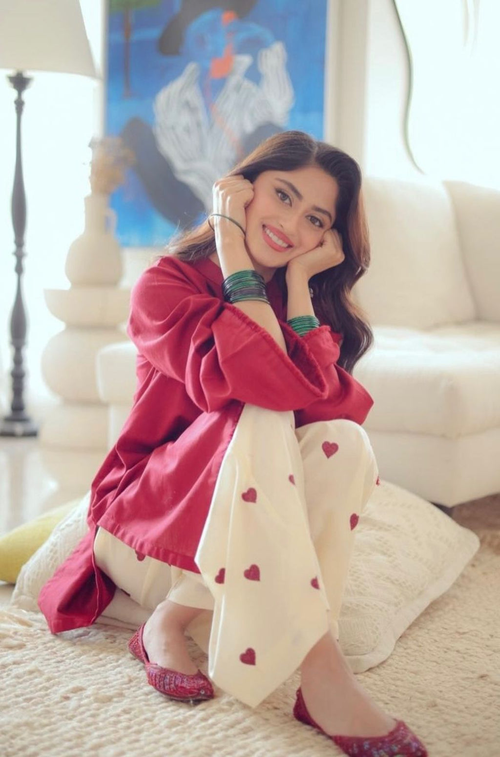 kurti Plazzo-(Maroon)