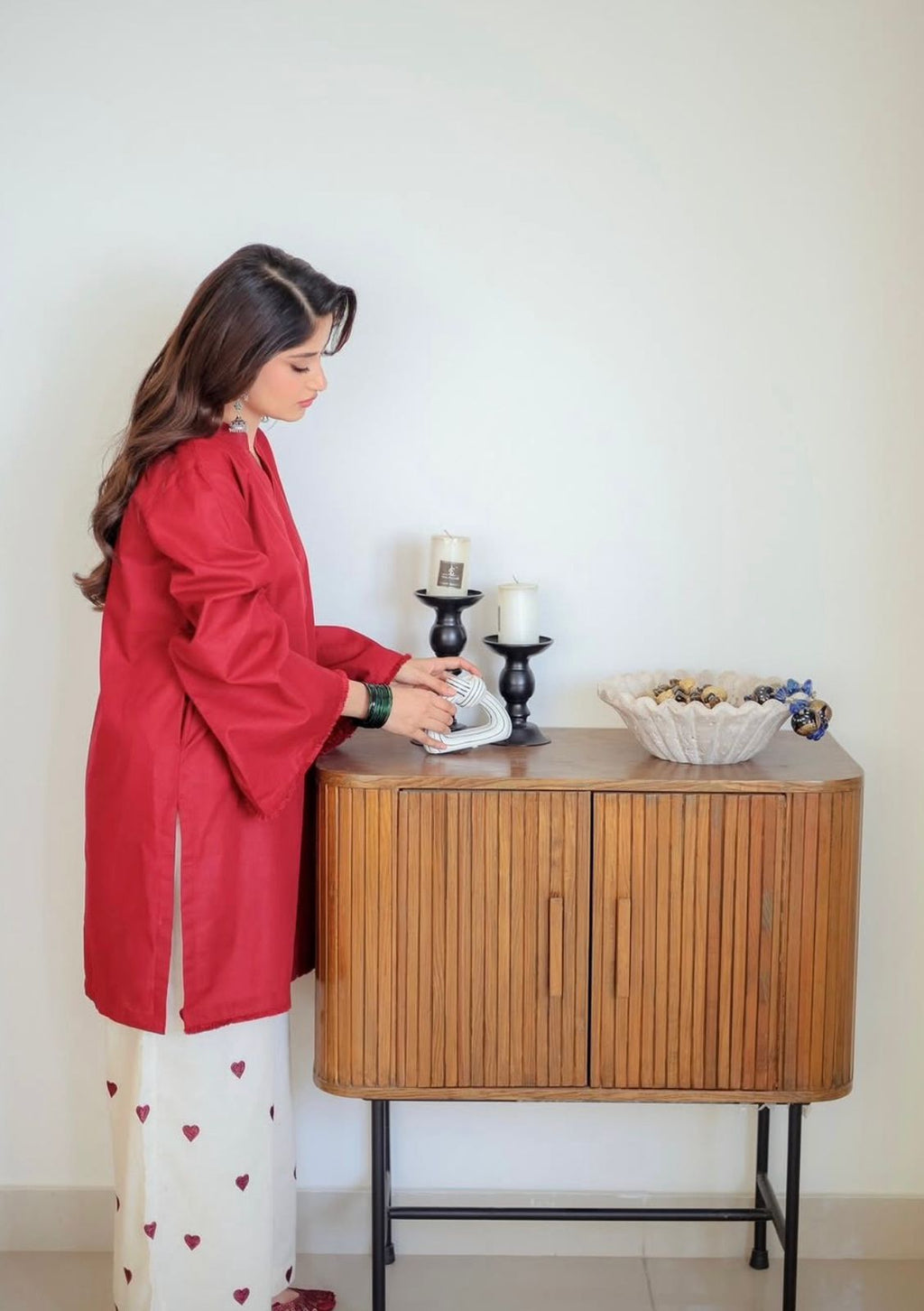 kurti Plazzo-(Maroon)