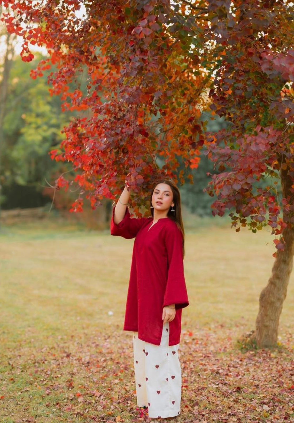 kurti Plazzo-(Maroon)