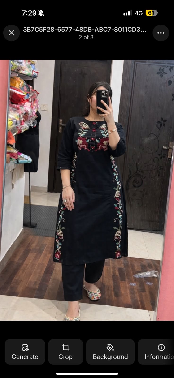 Latest kurti pants-(black)