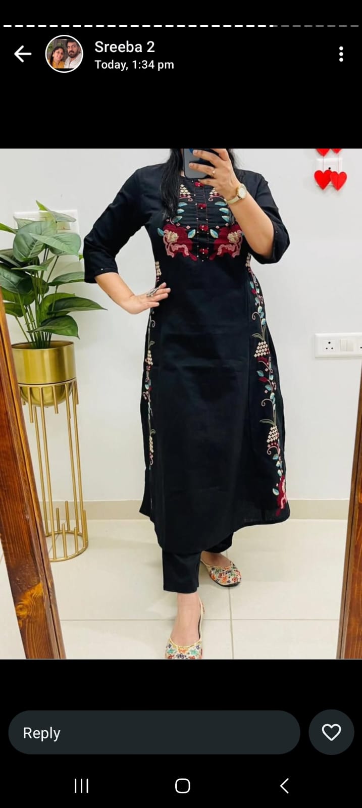 Latest kurti pants-(black)